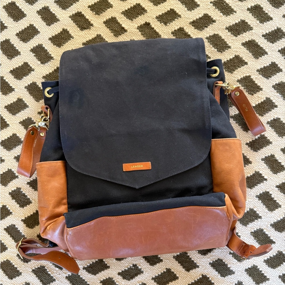 Elegant Black and Brown Women's Backpack